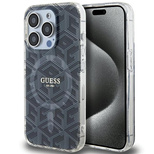 Guess IML GCube MagSafe Hülle für iPhone 15 Pro Max – Schwarz