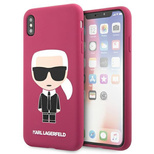 Karl Lagerfeld KLHCPXSLFKFU iPhone X/Xs hardcase fuksja/fushia Silicone Ikonik