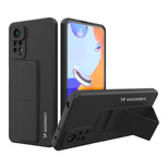 Wozinsky Kickstand Case silikonowe etui z podstawką etui Xiaomi Redmi Note 11 Pro czarne