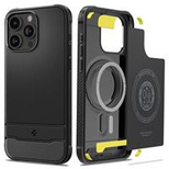 Spigen Rugged Armor Mag-Hülle mit MagSafe für iPhone 15 Pro Max – Mattschwarz