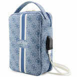 Torba organizer Guess 4G Printed Stripes - niebieska