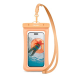 Spigen Aqua Shield A610 wasserdichtes Gehäuse schwimmt auf dem Wasser – Orange