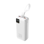 Wozinsky W8-W Powerbank 30000 mAh 30W 2x USB-A USB-C and USB micro with flashlight - white
