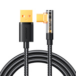 Joyroom Gaming-Kabel S-UC027A6 USB-C (gewinkelt) / USB-A (gerade) 3A 1,2 m – Schwarz