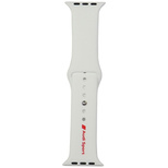 Audi Sport Red Logo Silikon- Watch für Apple Watch 44 / 45 / 46 / 49 mm - weiß