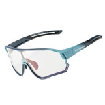 Rockbros 14110009005 polarisierte Fahrradbrille für Kinder von 8–14 Jahren – Blau