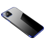 Clear Color case żelowy pokrowiec etui z metaliczną ramką Samsung Galaxy A22 4G niebieski