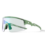 Rockbros Photochrome Fahrradbrille mit UV-Schutz und Korrektureinsatz - Grün