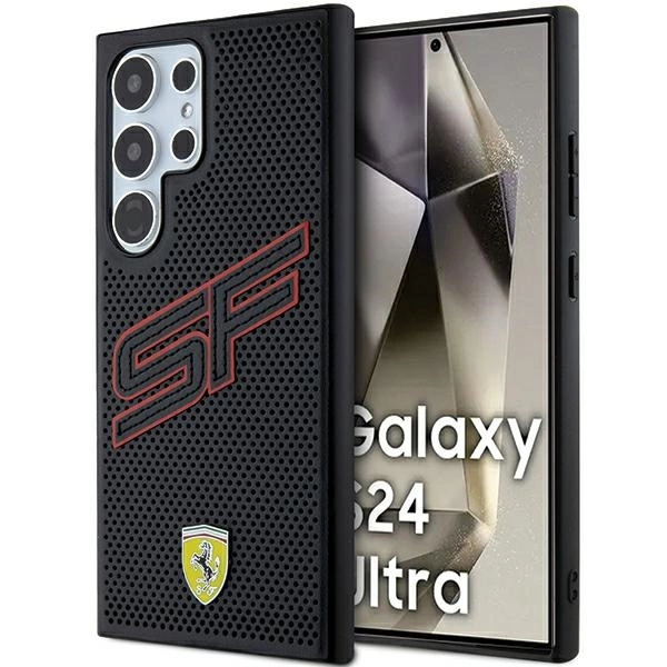 Etui Ferrari Big SF Perforated na Samsung Galaxy S24 Ultra czarne