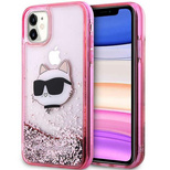 Karl Lagerfeld KLHCN61LNCHCP iPhone 11/ XR pink/pink Hardcase Glitter Choupette Head