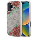 Guess GUHMP16SP4ROPEMCP iPhone 16 6.1&quot; pink/pink hardcase 4G Flowers Print MagSafe
