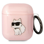 Karl Lagerfeld KLA2HNCHTCP Airpods 1/2 Cover Pink/Pink Ikonik Choupette