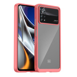 Outer Space Case Xiaomi Poco X4 Pro 5G cover with a flexible frame red