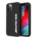 AMG Silikon Big Logo Hülle für iPhone 12 Pro Max – Schwarz