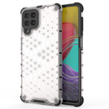 Honeycomb case armored cover with a gel frame for Samsung Galaxy M53 5G transparent