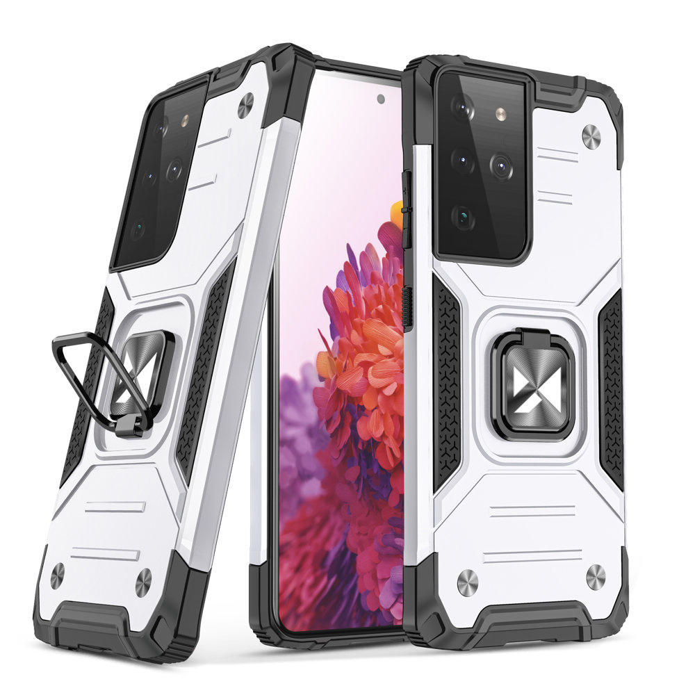Ring Armor pancerne hybrydowe etui pokrowiec + magnetyczny uchwyt Samsung Galaxy S22 Ultra
