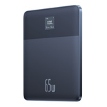 Baseus Blade2 12000mAh 65W Powerbank mit Digitalanzeige (mit Baseus Mini White Series USB-C - USB-C 100W (20V/5A) 50cm schwarzes Kabel) - Blau