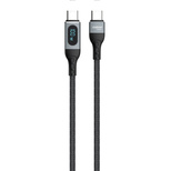 Dudao L7MaxC USB-C – USB-C PD 100 W 1 m Kabel mit Display – Schwarz