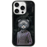 Nimmy Magnetische modische süße Haustier-MagSafe-Hülle für iPhone 16 Pro - Schwarz
