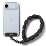 Ringke Holder &amp; Puffer Hand Strap Phone Lanyard - Black