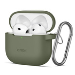 Etui Tech-Protect Silicone Hook na AirPods 4 - zielone