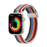 Dux Ducis Strap (Mixture II Version) pasek Apple Watch SE, 9, 8, 7, 6, 5, 4, 3, 2, 1 (41, 40, 38 mm) pleciona opaska bransoleta pale stripes