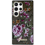 Guess GUHCS23LHCFWSK S23 Ultra S918 black/black hardcase Flower Collection