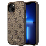 Guess GUHCP14SG4GFBR iPhone 14 6.1 "brown / brown hard case 4G Metal Gold Logo