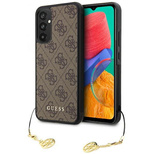 Etui Guess 4G Charms Collection na Samsung Galaxy A34 5G - brązowe