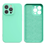 Silicone case etui iPhone 13 Pro Max silikonowy pokrowiec miętowozielone