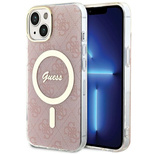 Guess IML 4G MagSafe case for iPhone 15 / 14 / 13 - pink