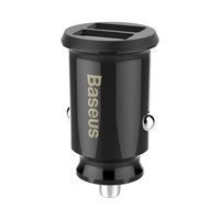 Mini ładowarka Baseus Grain Car Charger CCALL-ML01 samochodowa 2x USB-A 3.1A - czarna
