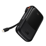 [RETURNED ITEM] Powerbank 10000mAh 20W Baseus Qpow Pro Overseas Edition + USB C 3A Cable - Black