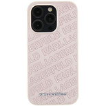 Karl Lagerfeld Quilted K Pattern Hülle für iPhone 15 Plus / 14 Plus – Rosa