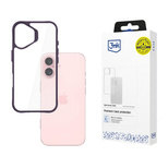 3mk Satin Armor Case+ Lila Hülle für Apple iPhone 16 – transparent