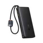 Powerbank Baseus EnerFill FC41 25000mAh 145W z wyświetlaczem cyfrowym i wbudowanym podwójnym kablem USB-C - czarny