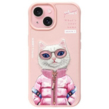 Etui Nimmy Cool&Cute 2.0 Cat na iPhone 15 - różowe