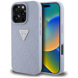 Guess Hot Stamp 4G Pattern Triangle Metal Logo iPhone 16 Pro Hülle - Lila