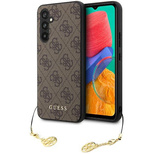 Etui Guess 4G Charms Collection na Samsung Galaxy A54 5G - brązowe