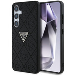 Guess Hot Stamp 4G Pattern Triangle Metal Logo case for Samsung Galaxy S25 - black