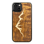 Holzhülle für iPhone 13 Bewood Imbuia Mountains