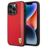 Etui Ferrari Carbon na iPhone 14 Pro - czerwone