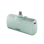 Powerbank SBS EcoPower 5000 mAh 10W z wbudowanym portem USB-C - zielony