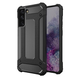 Hybrid Armor robuste TPU/PC Panzer Handyhülle Hard Case für Samsung Galaxy S22 Ultra schwarz