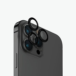 Uniq Optix Aluminum Camera Lens Protector for iPhone 15 Pro Max camera lens with applicator - black