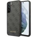 Guess GUHCS23MG4GFGR S23+ S916 Grau/Grau Hardcase 4G Metal Gold Logo