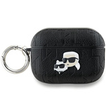 Karl Lagerfeld Monogram Karl &amp; Choupette Head Case for AirPods Pro 2 - Black
