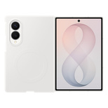 Samsung Silikon- Magnet Case für Samsung Galaxy Z Fold 8, kompatibel mit MagSafe + 2 Antireflexionsfolien – Weiß