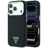 Guess Grained Triangle Logo MagSafe Case for iPhone 17 Pro / 18 Pro - Black