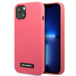 Karl Lagerfeld Silicone Plaque Case für iPhone 13 mini - Fuchsia